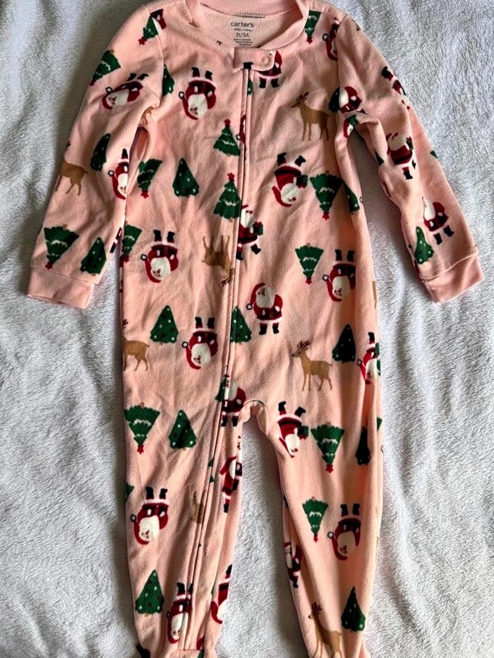 Carter's pink christmas onesie